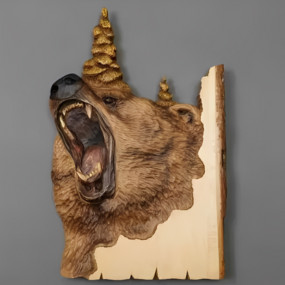 WildWood – Handgefertigte Tierkopf-Wanddekoration