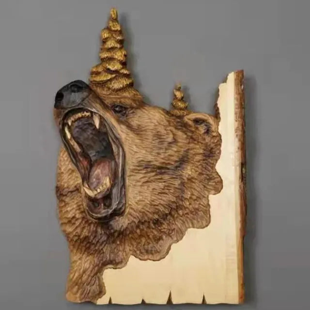 TierHolz – Handgeschnitzte Tier-Wanddeko aus Holz