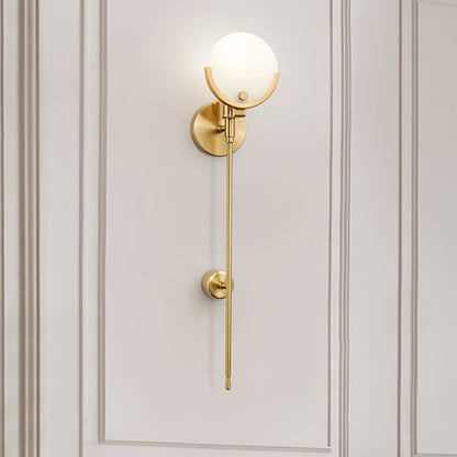 Kristy – Messing-Wandlampe aus Alabaster