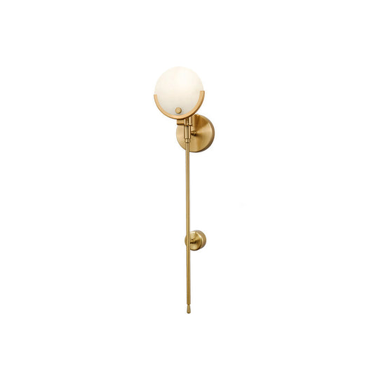 Kristy – Messing-Wandlampe aus Alabaster