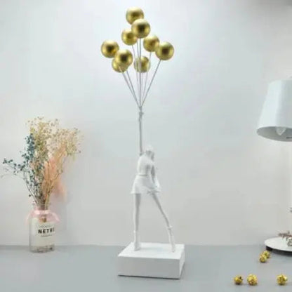 BanksyArt – Ballonmädchen-Skulptur im Streetart-Stil