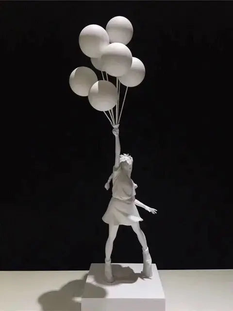 BanksyArt – Ballonmädchen-Skulptur im Streetart-Stil