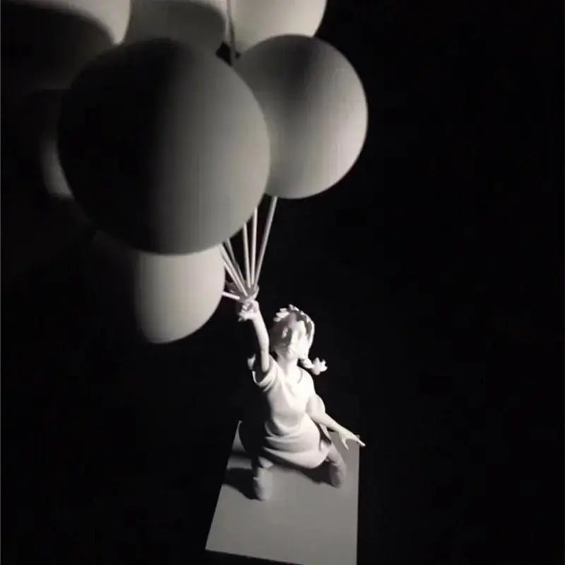 BanksyArt – Ballonmädchen-Skulptur im Streetart-Stil