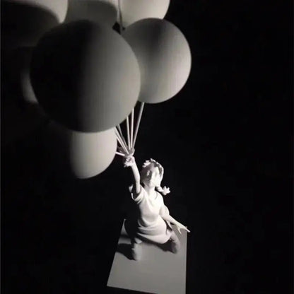 BanksyArt – Ballonmädchen-Skulptur im Streetart-Stil