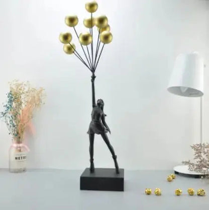 BanksyArt – Ballonmädchen-Skulptur im Streetart-Stil