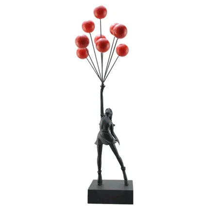 BanksyArt – Ballonmädchen-Skulptur im Streetart-Stil