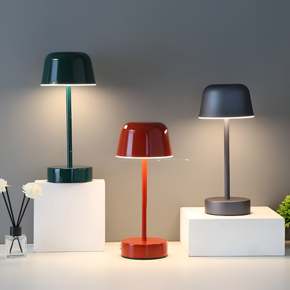 RetroStyle - Farbenfrohe kabellose LED-Tischlampe mit USB-Aufladung