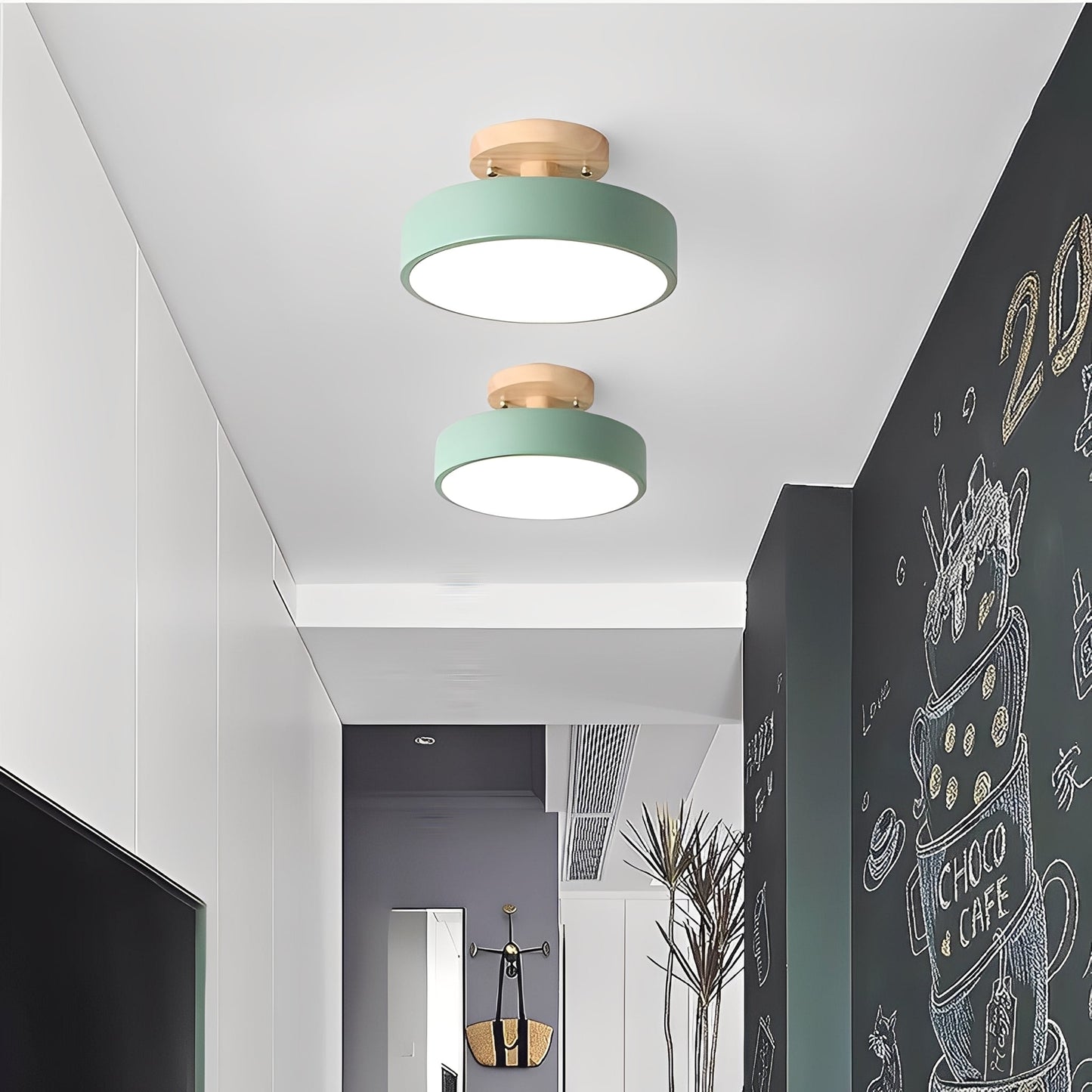 Akagi – Schlichte nordische Flur-Deckenlampe