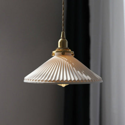 Glisten - Weiße keramische Pendelleuchte