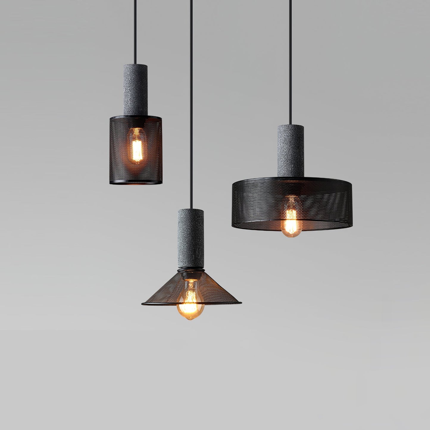 Owen – Beton-Pendelleuchte im Industrie-Look