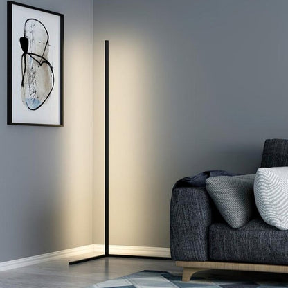 Minimalistische LED-Stehlampe für Ecken mit Farbwechsel
