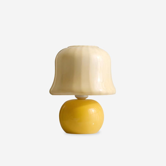 Zara – Pilzförmige Tischlampe aus glänzendem Glas