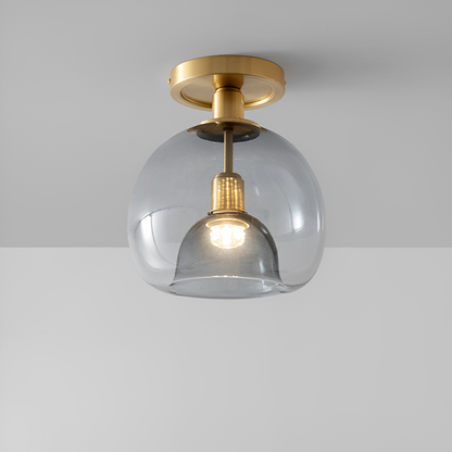 Glayra – Moderne Lampe für die Decke mit grauem Glas für Flur und Wohnbereich