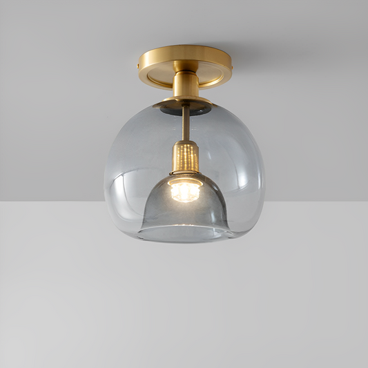 Glayra – Moderne Lampe für die Decke mit grauem Glas für Flur und Wohnbereich