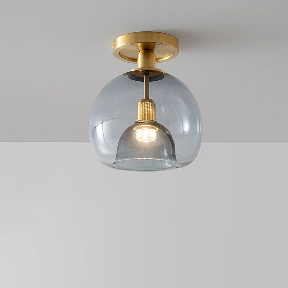Glayra – Moderne Lampe für die Decke mit grauem Glas für Flur und Wohnbereich