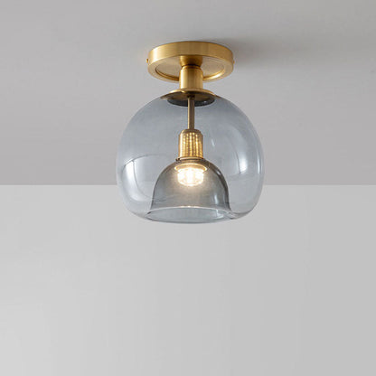 Glayra – Moderne Lampe für die Decke mit grauem Glas für Flur und Wohnbereich