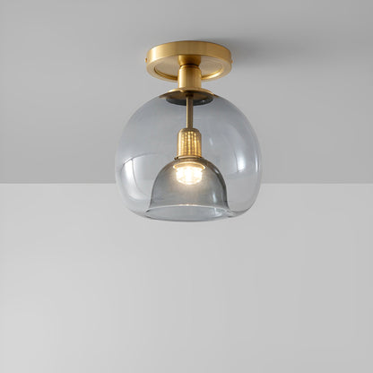 Glayra – Moderne Lampe für die Decke mit grauem Glas für Flur und Wohnbereich