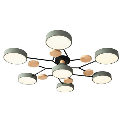Lina – Kunstvolle Deckenlampe aus Metall und Holz