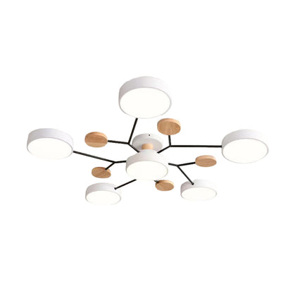 Lina – Kunstvolle Deckenlampe aus Metall und Holz