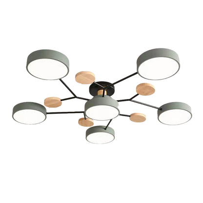 Lina – Kunstvolle Deckenlampe aus Metall und Holz