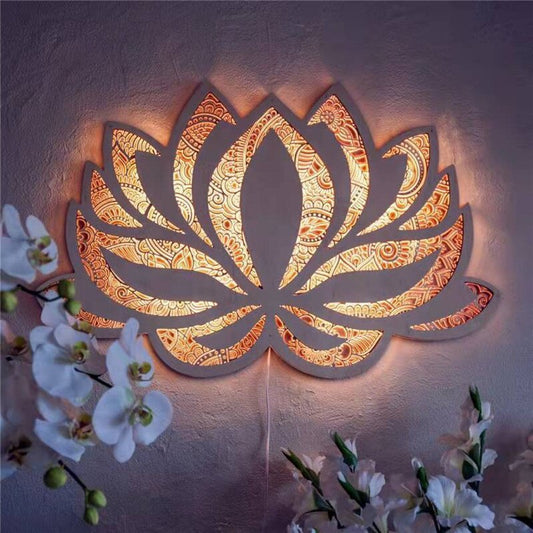 LichtLotus – Spirituelle Mandala-Wandleuchte mit sanftem LED-Schimmer