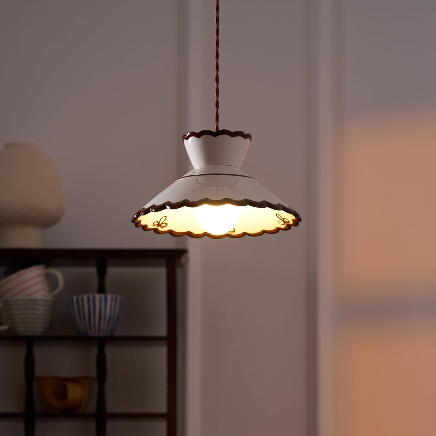 Olivia – Retro Keramik Pendelleuchte