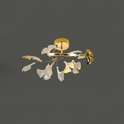 Selina – Keramik-Lampe mit Ginkgo-Blatt-Design