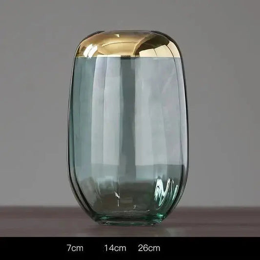 GoldenBloom – Blumenvase mit eleganter Goldfolienveredelung