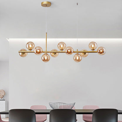 GoldLine – Eleganter Esstisch-Kronleuchter mit Designer-Flair