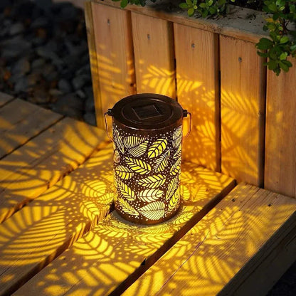 Sharon – Solarlaterne mit Blätterdesign-Projektion