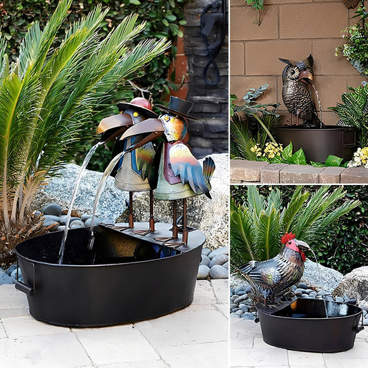 Taviano – Rustikale Deko-Gartenbrunnen aus Kunstharz