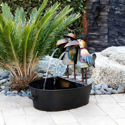Taviano – Rustikale Deko-Gartenbrunnen aus Kunstharz
