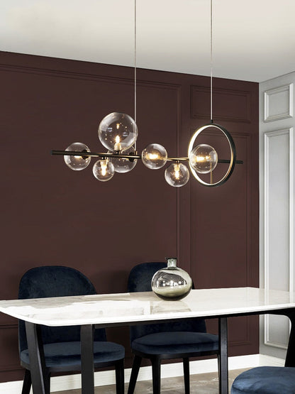 BlasenLicht – Moderner Glasblasen-Kronleuchter mit Lichtspiel