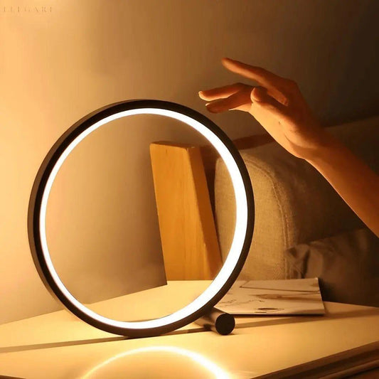Moderne minimalistische LED-Ring-Tischlampe