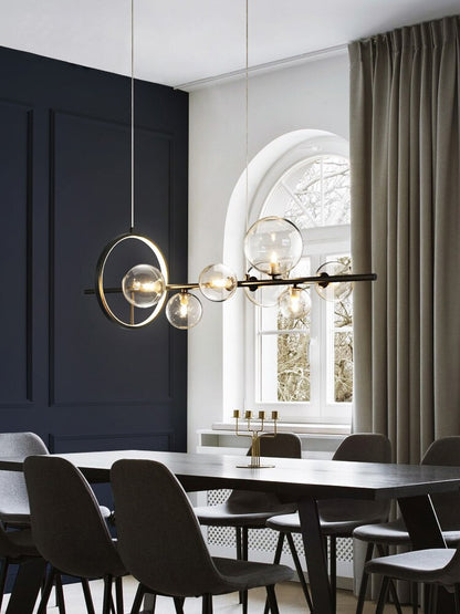 BlasenLicht – Moderner Glasblasen-Kronleuchter mit Lichtspiel