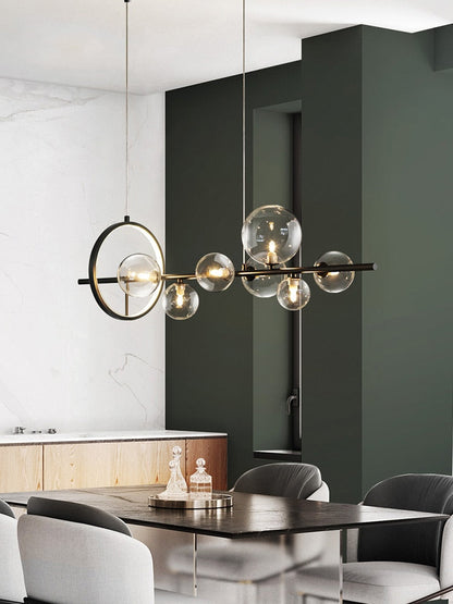 BlasenLicht – Moderner Glasblasen-Kronleuchter mit Lichtspiel