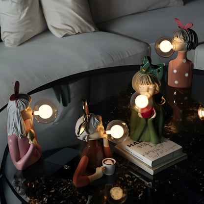 Charmante Bubble Girl Nachttischlampe