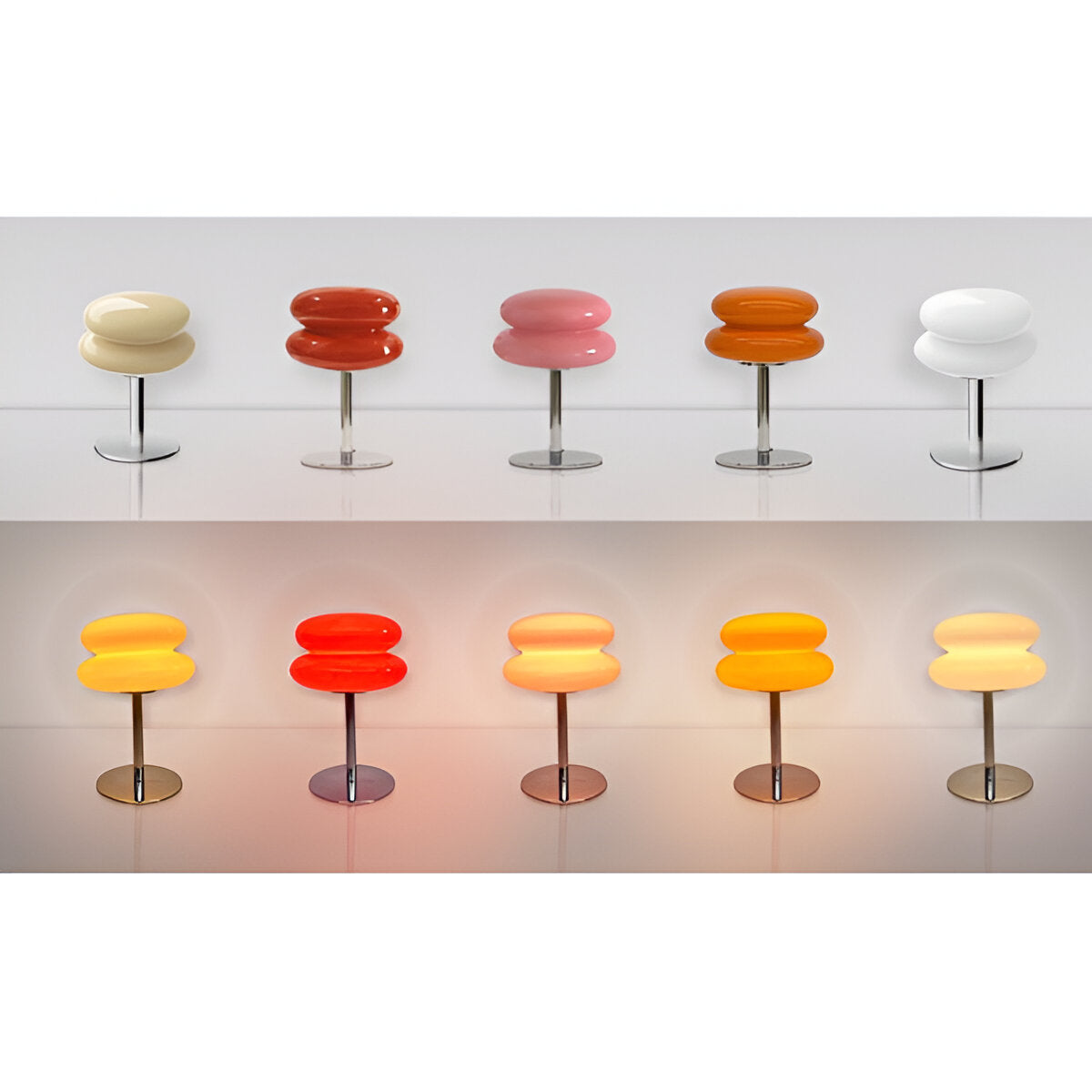 VivaGlass Tischlampe – Stilvolle Farbglanz-Leuchte für moderne Räume