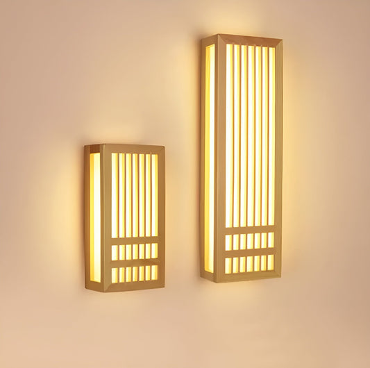 JapandiGlow – Wandlampe aus Holz & Acryl im modernen Japandi-Stil
