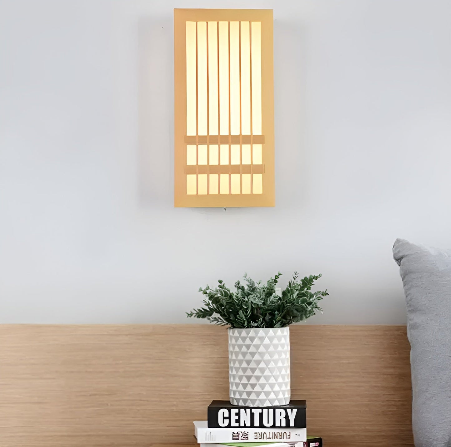 JapandiGlow – Wandlampe aus Holz & Acryl im modernen Japandi-Stil