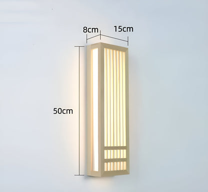 JapandiGlow – Wandlampe aus Holz & Acryl im modernen Japandi-Stil