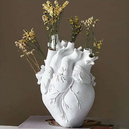 HeartRoot – Handgefertigte Herzvase aus natürlichem Bambus und Holz
