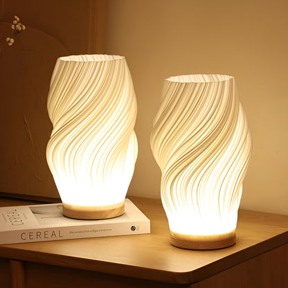 WaveGlow Tischlampe – 3D-Wellenoptik