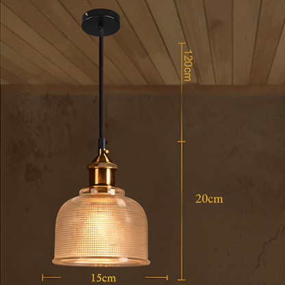 RetroShine Glaslampe – Bunte Glocken-Pendelleuchte im Vintage-Stil