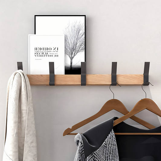 HookForm – Wandgarderobe aus Holz mit eleganten Aluminiumhaken