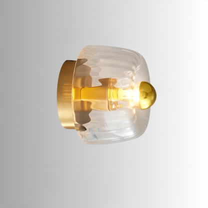 BauRib Glasleuchte – Gerippte Wandlampe im Bauhaus-Chic