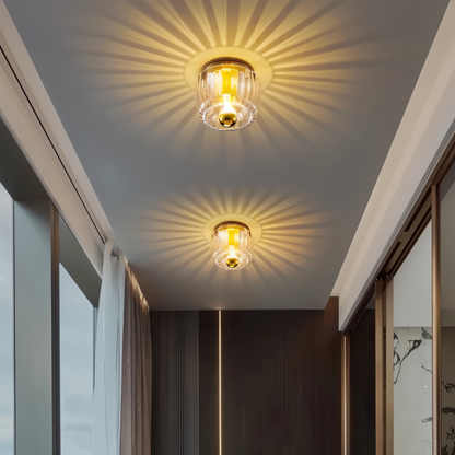 BauRib Glasleuchte – Gerippte Wandlampe im Bauhaus-Chic