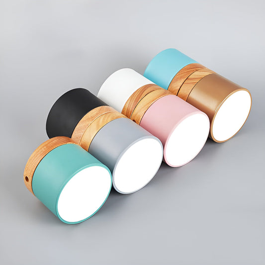 Pastel Shine - Macaron Holzmaserung Lampe