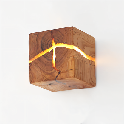 CrackleWood Artlight – Handgemachte Wandleuchte mit Holzriss-Struktur