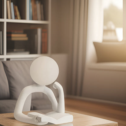 LunaThink Skulptur – Mondlicht & Denkfigur